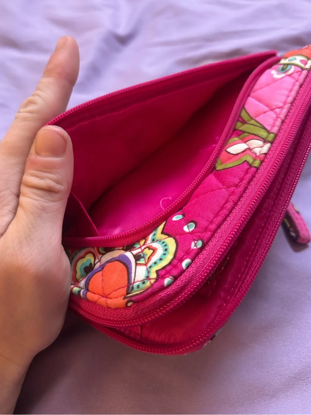 Vera Bradley Quilted Zip Wristlet